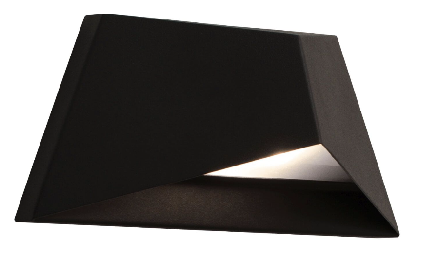 AFX Lighting CNCW100510L30D2BK Concord 5 Inch Tall LED Outdoor Wall Sconce In Black With Frosted Glass Diffuser