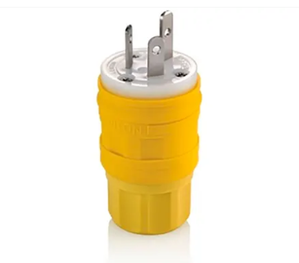 Leviton 14W07 Yellow WGUARD PLUG NON-GRND 15A125V 10A250V