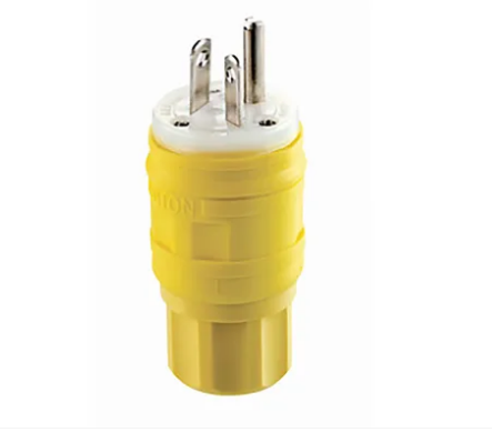 Leviton 14W15 Yellow WETGUARD PLUG GOUNDING 15A347VAC