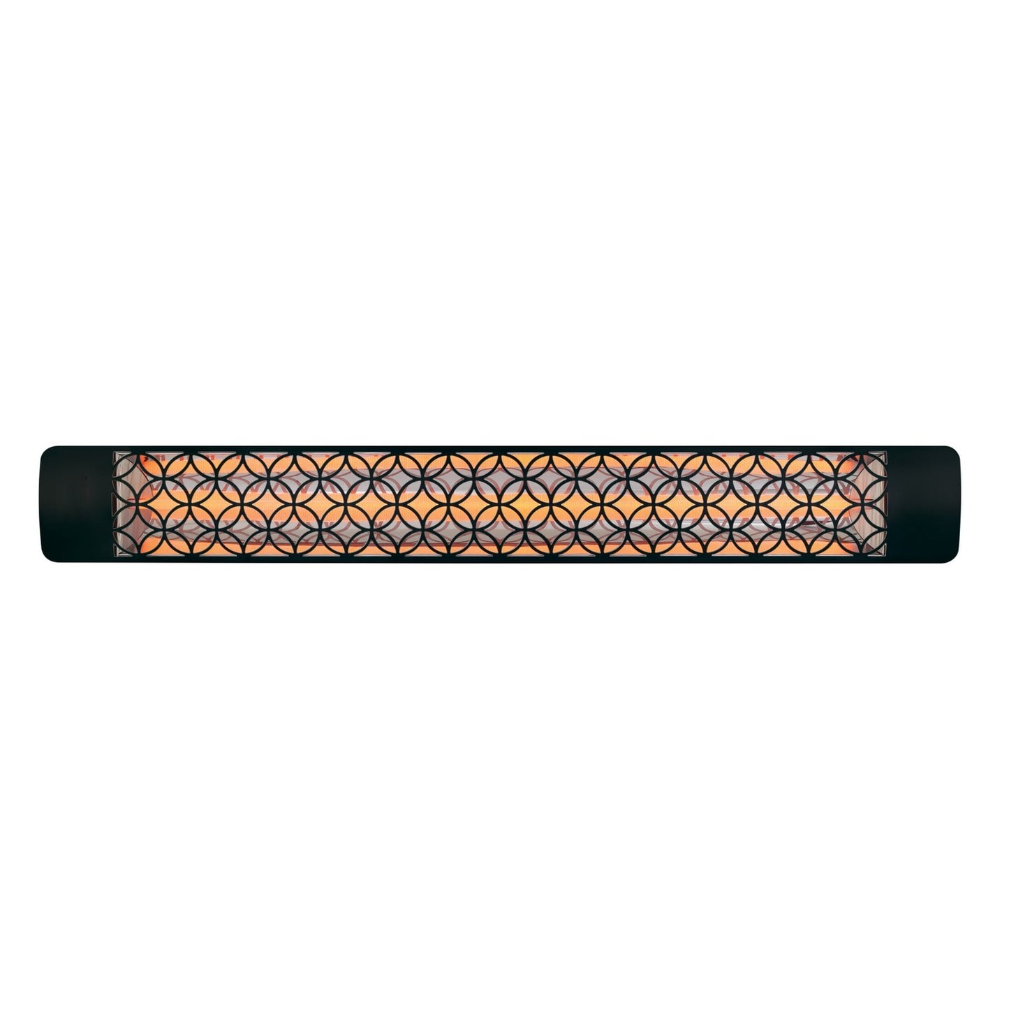 Eurofase EF30208B2 Single Element 61 Inch 3000 Watt Electric Patio Heater With Clover Decor Plate - 208V - Black