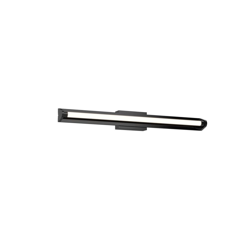 Kuzco Lighting VL60624-BK-UNV Plymouth 24 inch LED Bath Vanity Light in Black with Frosted PC Diffuser