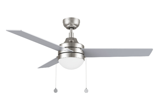Carro USA CFP523E6-L12-SJ-1 Malta Contemporary LED 52" Home Ceiling Fan, Brushed Nickel/Silver