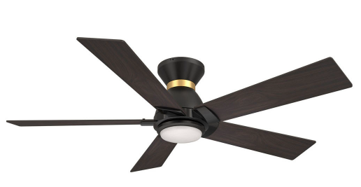 Carro USA SFR525J1-L11-BG-1-FMA Ascender Contemporary with Gold LED 52" Home Ceiling Fan, Black Finish