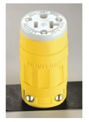 Leviton 1533 Industrial Grade, Dustguard Connector 20 Amp, 125 Volt