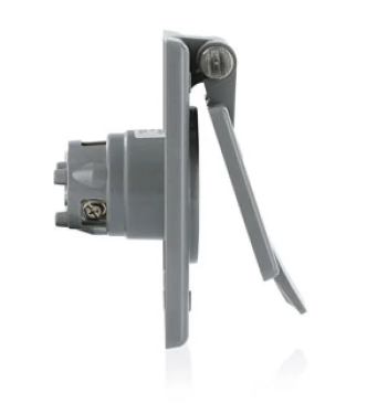 Leviton 15378-CWP Industrial Grade Flanged Inlet 20 Amp, 125 Volt