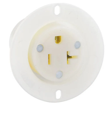 Leviton 15379-C Industrial Grade Flanged Outlet 20 Amp, 125 Volt