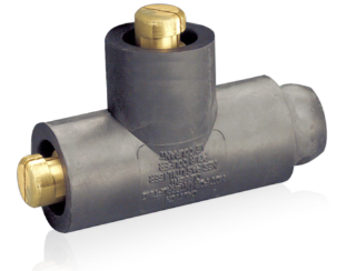 Leviton 18A21-UE 18 Series Single Pole Cam Type Adapter, Paralleling Tee, Female-Male-Male, 400A Max, Black Finish