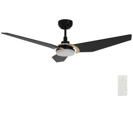 Carro USA SFR563B-L12-B2-1 Kaj Modern LED 56" Home Ceiling Fan, Black Finish