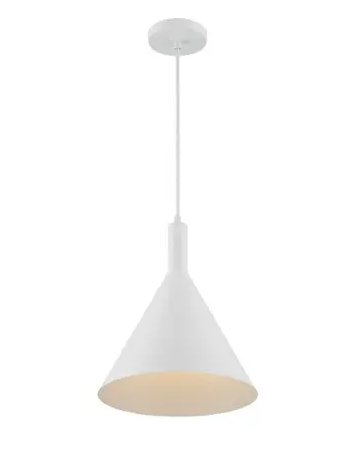 Nuvo 60-7138 Lightcap Series Large Pendant Light, Wattage 100W, Matte White