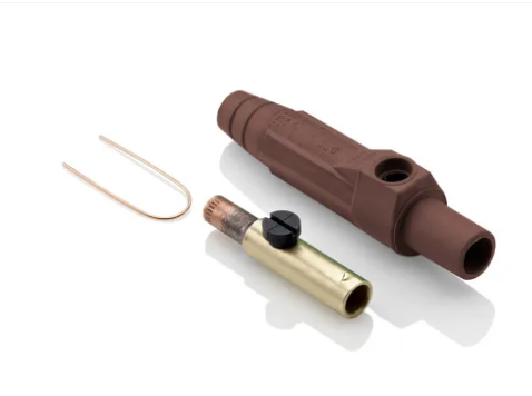 Leviton 15D24-UH 15 Series Cam-Type Female Plug, Contact & Insulator, Detachable, Crimp Tube Termination, #8 - #4 AWG, 140 Amp Max, Type 3R When Mated, Brown