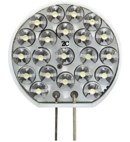 Dabmar Lighting DL-JC-LED/21/65/W LED JC Bulb, G4, 2-Pin, Wattage 1W, Lumens 100 lm, Voltage 12V, Color Temperature 6500K, White
