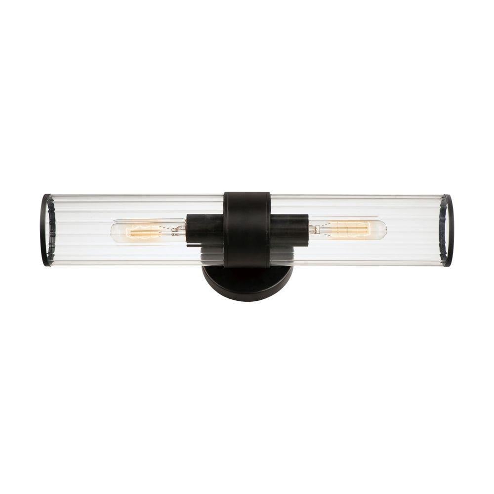 Maxim Lighting 11472CRSBR Crosby 2 Light Wall Sconce Matte Black