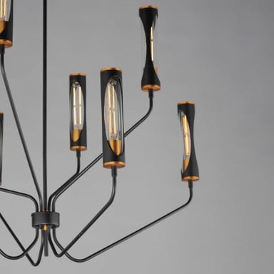 Maxim Lighting 16178CLLFGNAB Regent 8 Light Chandelier - Close-Up Detail View