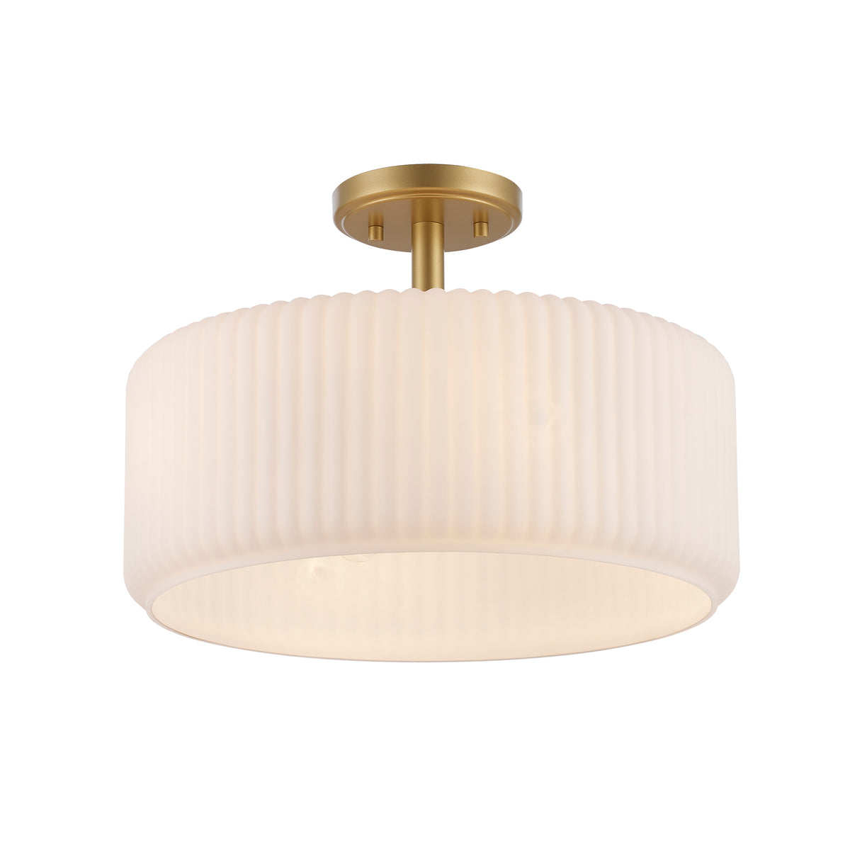 Trans Globe Lighting 16234 AG-FR Quartz Quarters 4 light semi-flush mount ceiling light in antique gold