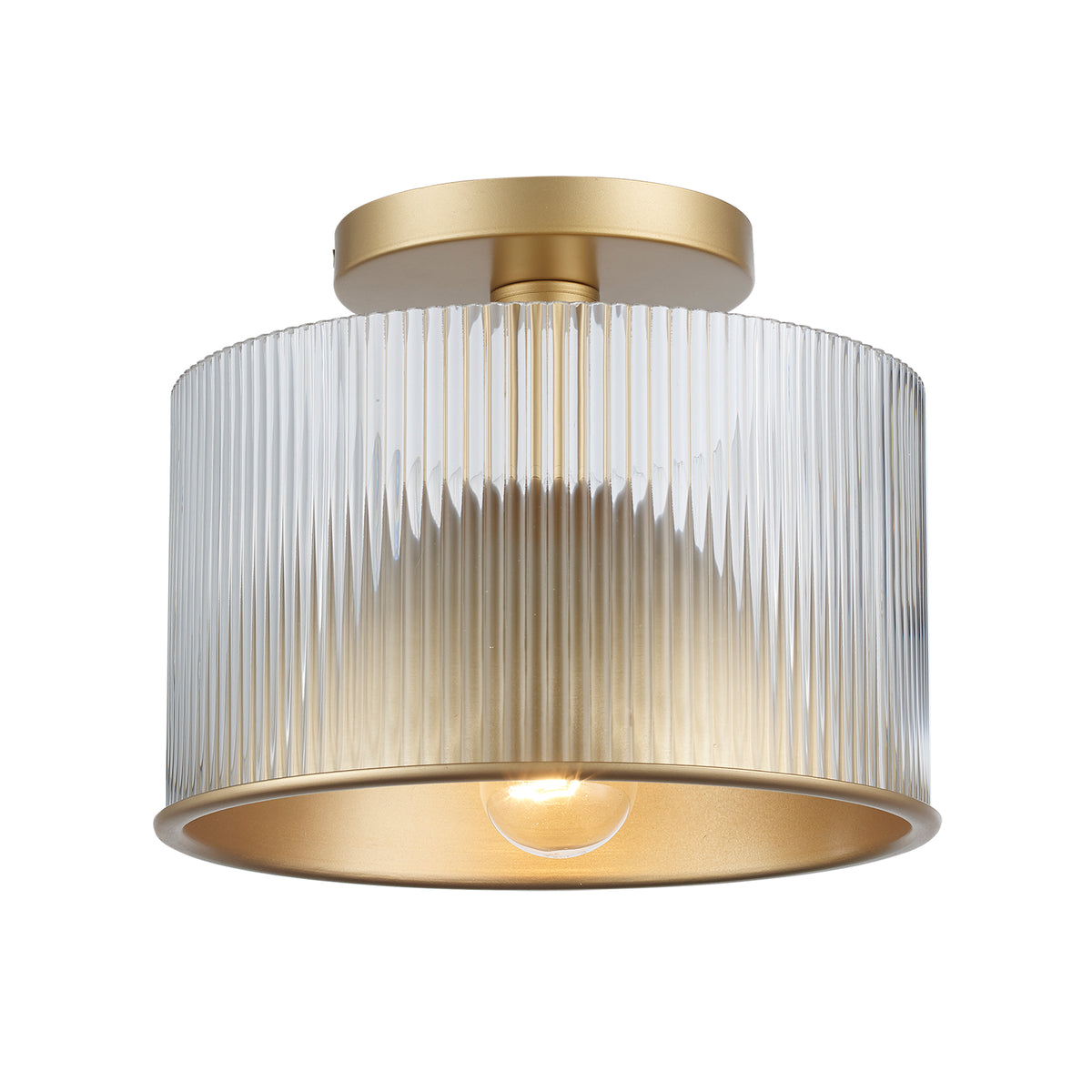Trans Globe Lighting 16241 AG Quartz Serenade semi-flush mount ceiling light in Antique Gold