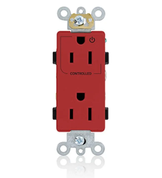 Leviton 16252-1PR Controlled Decora Plus Duplex Receptacle 15 Amp, 125 Volt