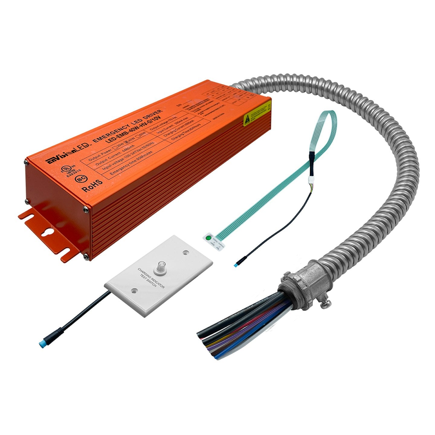 EnvisionLED LED-EMB-32W-HV-0/10V High Voltage Emergency Backup - 170VDC Output, 90-Minute Emergency Time, Li-Ion Battery