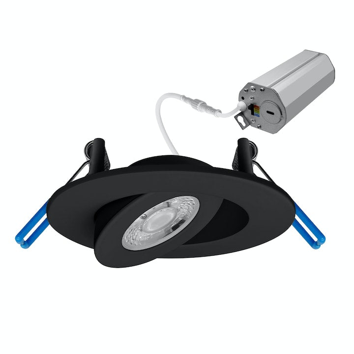 EnvisionLED LED-SL-FLT-2-5W-5CCT-BLK 2-in 5W SnapTrim-Line Floating Gimbal Down, 120V, Selectable CCT, Black Finish