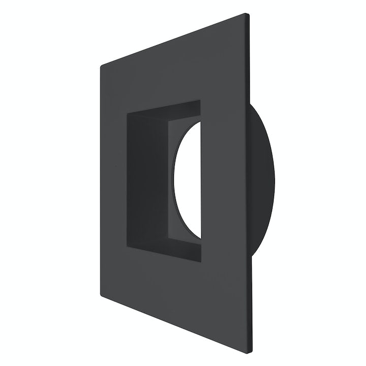 EnvisionLED MDJBX-4-TRIM-BLK-SQ 4-inch Regressed Downlight, Square Trim, Black Finish