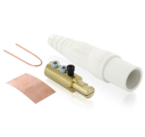Leviton 16D24-UW 16 Series Male Plug, 2/0 - 4/0 AWG, Double Set Screw Termination