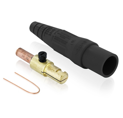 Leviton 16D25-UE Male Plug, #2 - #1 AWG, Crimp Tube Termination