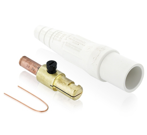 Leviton 16D25-UW Male Plug, #2 - #1 AWG, Crimp Tube Termination