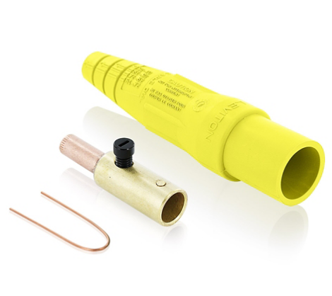 Leviton 16D28-UY 16 Series Male Plug, 3/0 - 4/0 AWG, Crimp Tube Termination