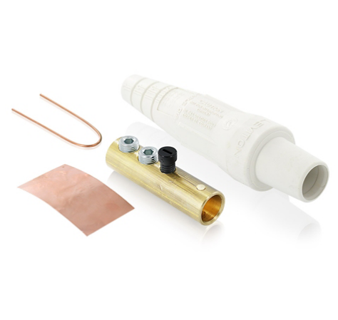 Leviton 16D31-BUW 16 Series Female Plug, #2 - 2/0 AWG, Double Set Screw Termination, Bulk Pack