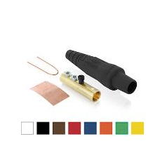 Leviton 16D31-BUY 16 Series Female Detachable Plug Taper Nose, 2-2/0AWG, 2-Set Screw, Yellow Finish