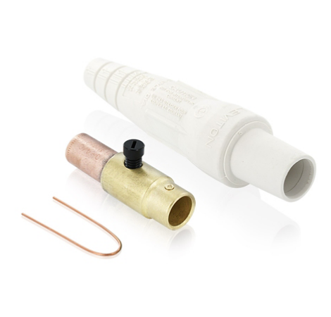 Leviton 16D37-UW 16 Series Female Plug, 3/0 - 4/0 AWG, Crimp Tube Termination