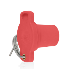 Leviton 16P21-UR 16 Series Male Protective Cap, Cam-Type, Red Finish