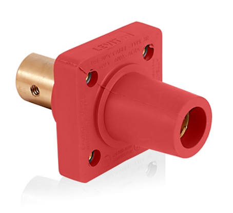 Leviton 16R20-UR 16 Series Female Receptacle, 90-Degree, #2 - 4/0 AWG, Single Hole Busbar Mount