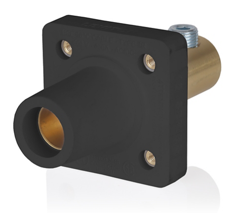 Leviton 16R22-1E 16 Series Male Receptacle, 90-Degree, 2/0 - 4/0 AWG, Double Set Screw