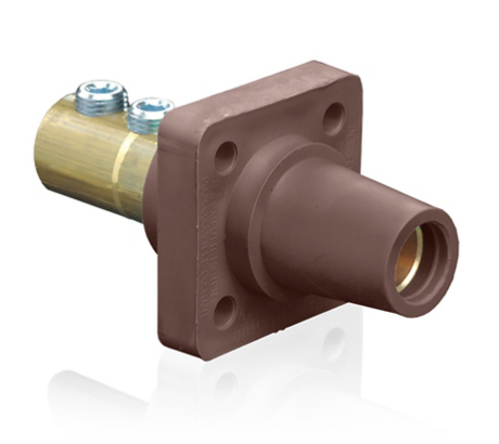 Leviton 16R22-UH 16 Series Female Receptacle, 90-Degree, 2/0 - 4/0 AWG, Double Set Screw
