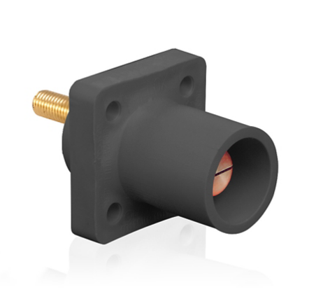 Leviton 16R23-1UE 16 Series Male Receptacle, 90-Degree, #2 - 4/0 AWG, 1.125" Threaded Stud