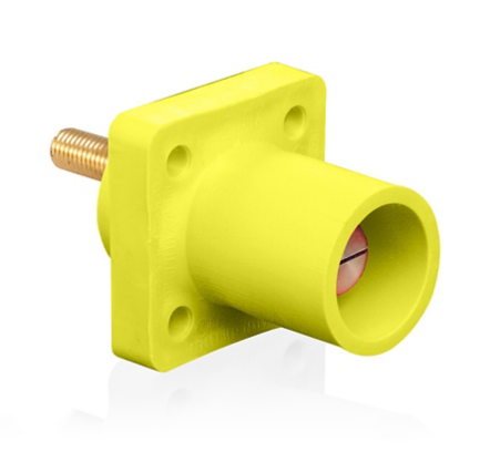 Leviton 16R23-1UY 16 Series Male Receptacle, 90-Degree, #2 - 4/0 AWG, 1.125" Threaded Stud