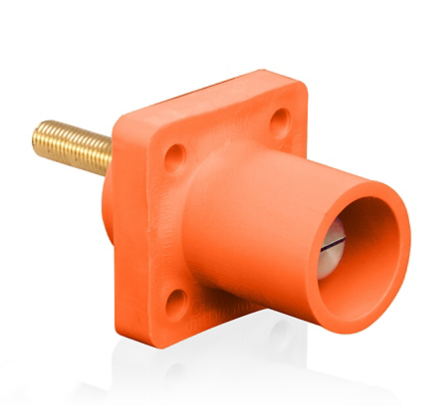 Leviton 16R23-4UO 16 Series Male Receptacle, 90-Degree, #2 - 4/0 AWG, 1.5" Threaded Stud