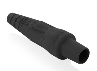 Leviton 16SDF-2UE 16 Series Single Pole Cam Type Female Detachable Plug Sleeve Only, Taper Nose, Cable Range #2, 2/0, Black Finish