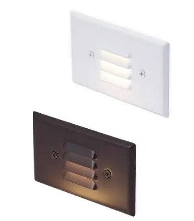 Cyber Tech Lighting SP1HZ/BZ-WH/830 LED Horizontal Step Light, Wattage 2.5W, Lumens 40 lm, Voltage 120V, Color Temperature 3000K, Bronze & White