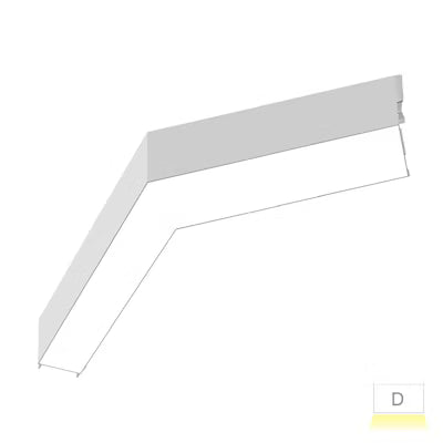 EnvisionLED LED-ALIN2-FL-12X12-120L-3P25-D-5CCT-WH Arcy-Line L-Shape Downlight Architectural Linear Fixtures With Frosted Lens - Finish: White