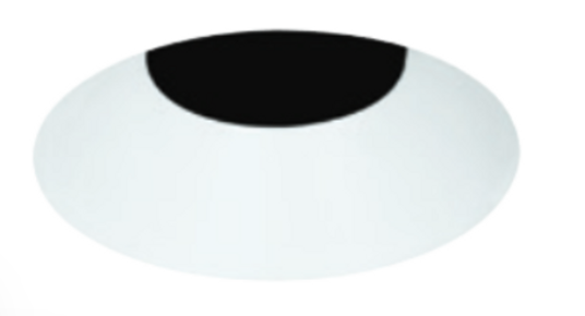 Visual Comfort Architectural E4RF15B-HW Element 4" Round Bevel Shower Trim, Flanged 1.1"-1.5" Ceiling Thickness, White