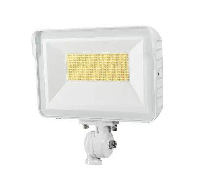 Keystone KT-FLED100-R1A-UNV-8CSB-VDIM-W LED Flood Light w/ Photocell, Wattage 100W, Voltage 120V-277V, Multi-Color Temperature, White