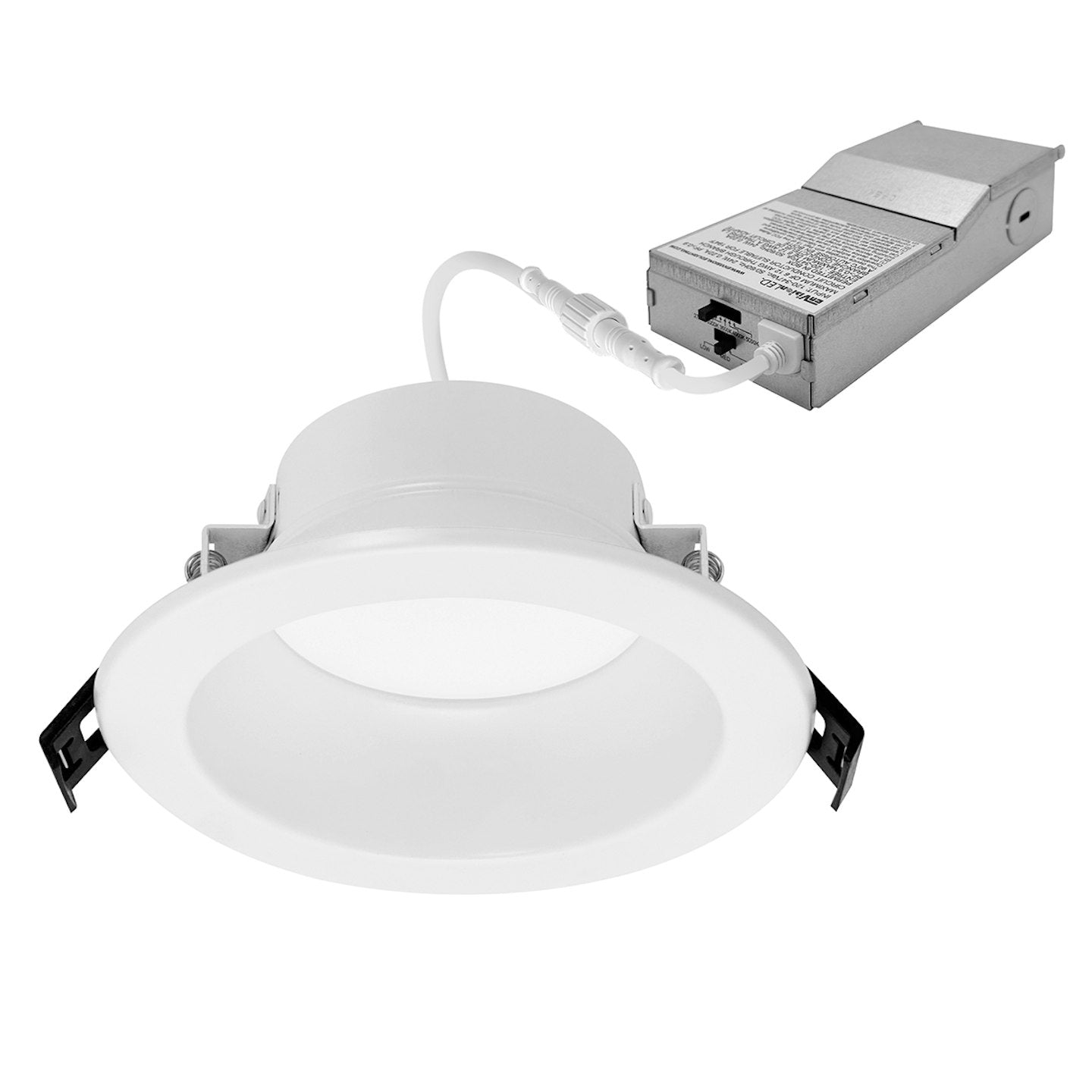 EnvisionLED LED-CMDEX-6-3M24-5CCT-CUNV 6" Commercial Downlight CMD-Line – 24W/16W/12W, 1,950/1,500/1,100 Lumens, 5CCT, Wet Location, White