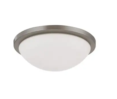 Nuvo 62-1844 17-in LED Button Flush Mount Fixture, Wattage 25W, Lumens 2200 lm, Voltage 120V, Multi-Color Temperature