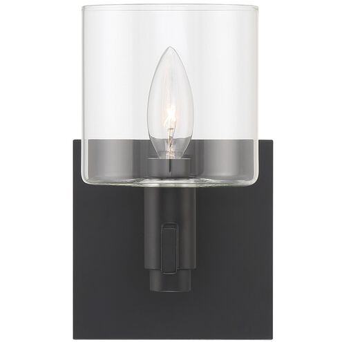 Eurofase Lighting 46811-011 Decato 1 Light 7 inch Vanity Wall Sconce Wall Light, Wattage 40W, Black Finish