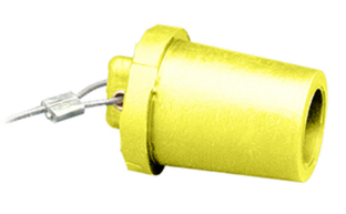 Leviton 17P21-Y Male Cap for 23 Series Panel Mount Receptacles, Yellow