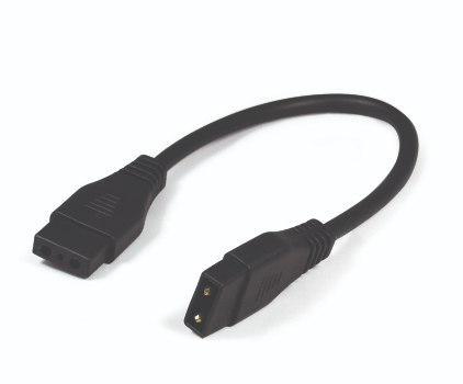 NORA Lighting NUA-624B Bravo Frost LED 24 inch Jumper Cable for NUD-68, Undercabinet, Black Finish