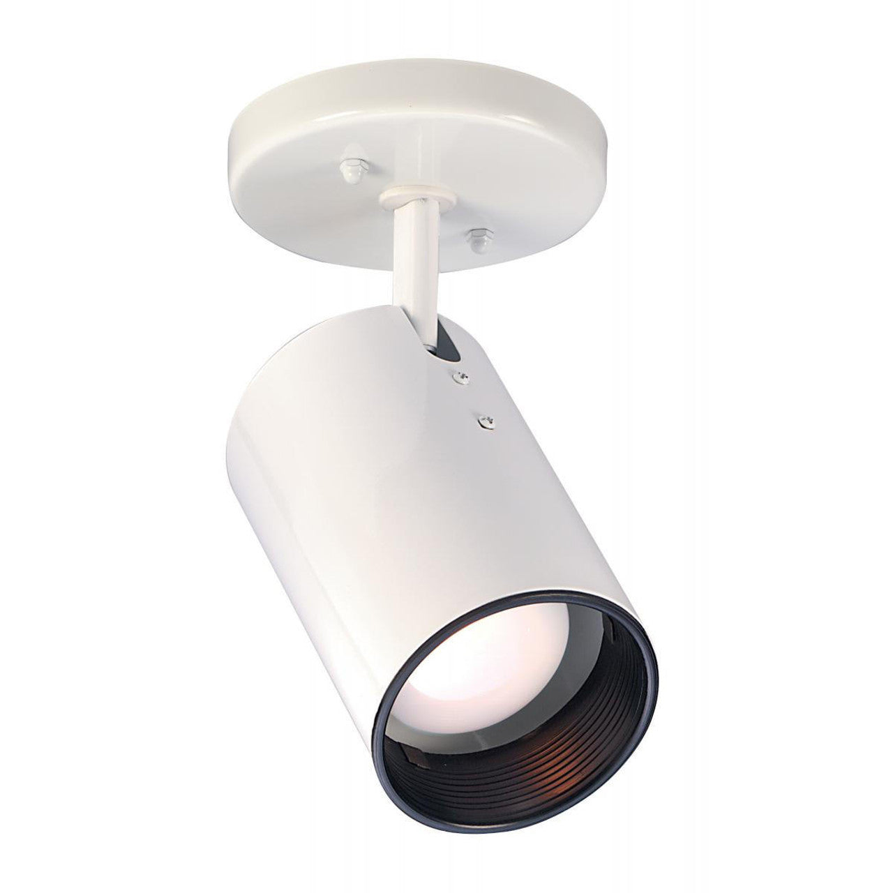 Nuvo SF76-412 1 Light Flush Mount Light Fixture, R20 Straight Cylinder, White Finish