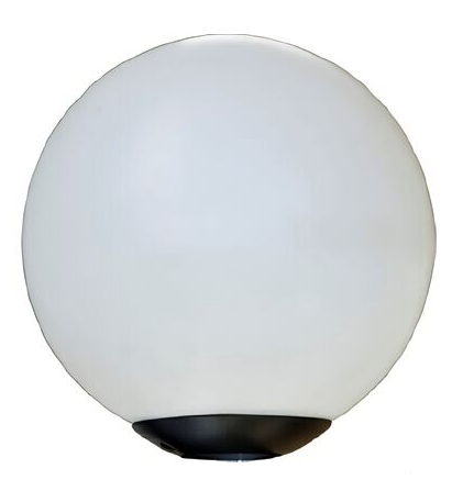 Dabmar Lighting D7000-B Powder Coated Cast Aluminum Post Top 13" Globe Light Fixture, Black