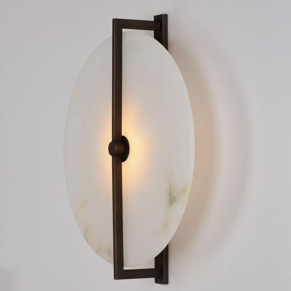 Maxim Lighting 18200WADBZ Quarry Darkened Bronze LED Wall Sconce Side View Lit